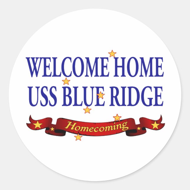Sticker Rond WH USS Blue Ridge 2 (Devant)