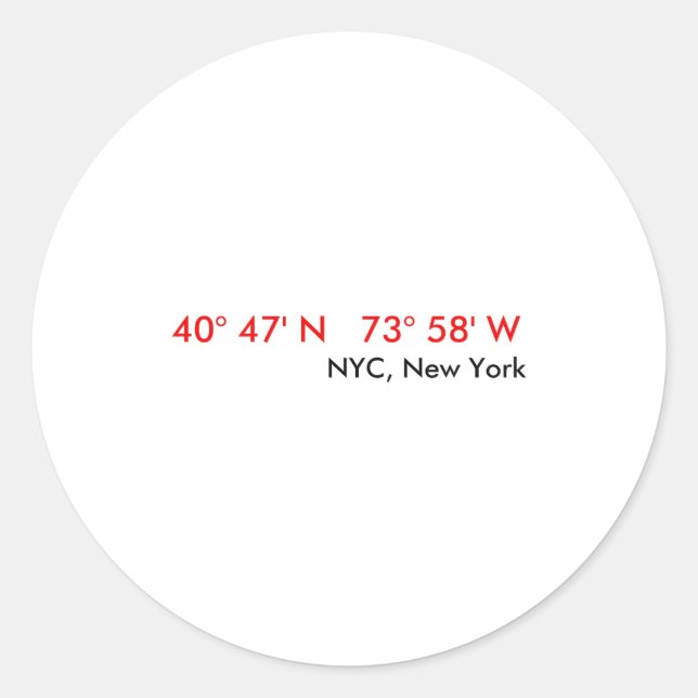 Sticker Rond Whats Your Coordinates _1  (Devant)