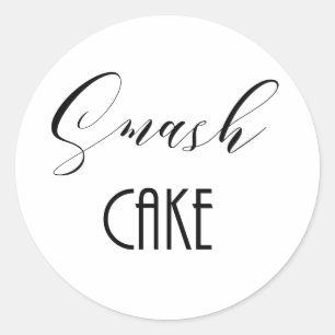 Sticker Rond Whimsical "Smash Cake"
