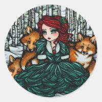 Whimsical Winter Fox Trees Imaginaire Fairy Comic