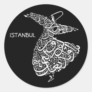 Sticker Rond Whirling Dervish