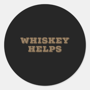 Sticker Rond Whiskey Aide Et Alcoholic