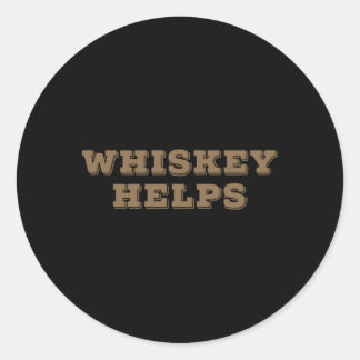 Sticker Rond Whiskey Aide Et Alcoholic