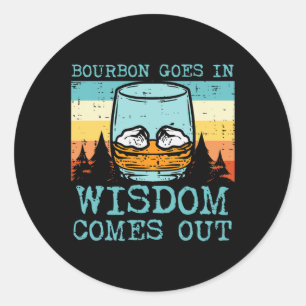 Sticker Rond Whiskey Aller Dans La Sagesse Sorte De Fête des pè