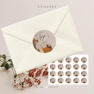 Sticker Rond Whiskey | Fleurs Boho | Esthétique