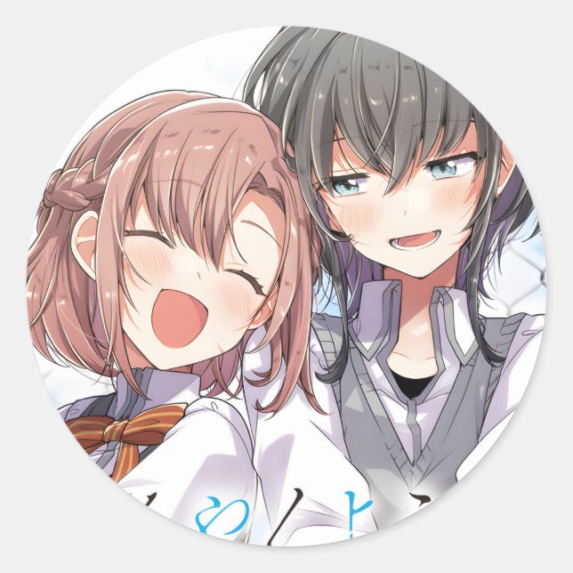 Sticker Rond Whisper me a Love Song | Sasakoi | Yuri Manga (Devant)