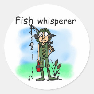 Sticker Rond Whisperer de poisson