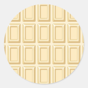 Sticker Rond White Chocolate Bar Texture