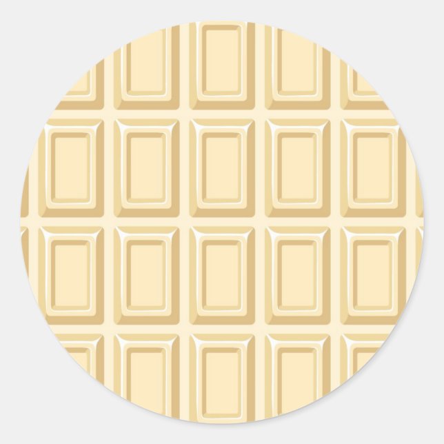 Sticker Rond White Chocolate Bar Texture (Devant)
