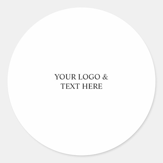 Sticker Rond White Personalized – Your Logo & Text Here (Devant)
