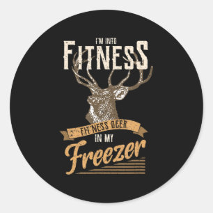 Sticker Rond Whitetail Buck Fun Deer Chasse Saison Je suis dans