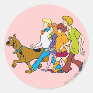 Sticker Rond Whole Gang 18 Mystery Inc