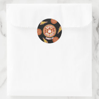 Sticker Rond Whole Pizza Happy Birthday Party Design