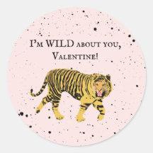 Wild About You Valentine Tiger Kids Classroom