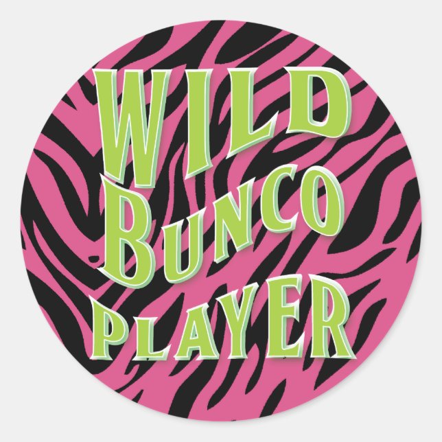 Sticker Rond Wild Bunco Player Design graphique (Devant)