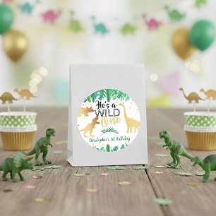 Sticker Rond Wild One Dinosaur Boys 1er anniversaire