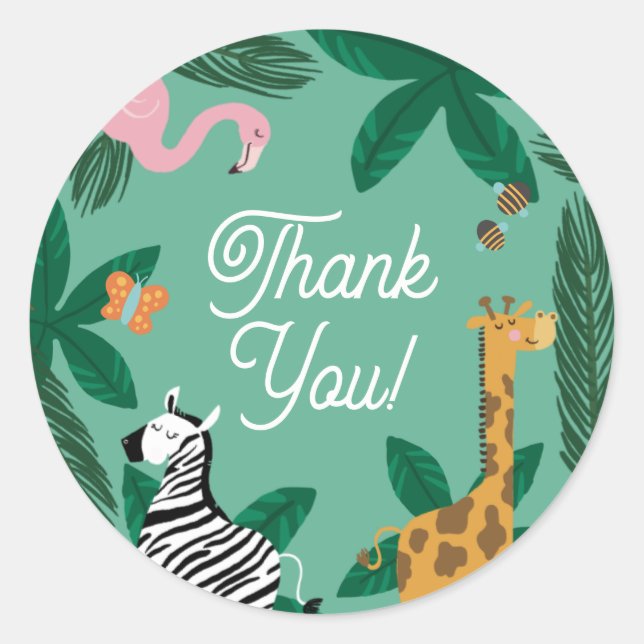 Sticker Rond Wild One mite Party Animal (Devant)