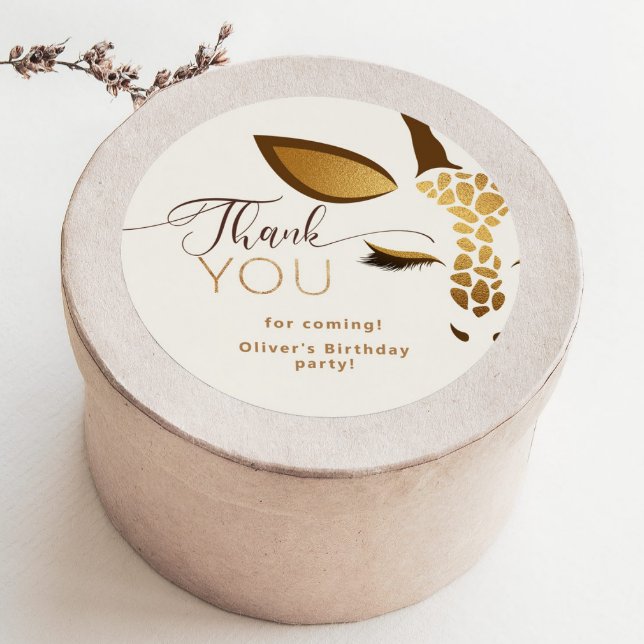 Sticker Rond Wild one Safari anniversaire merci (Créateur téléchargé)