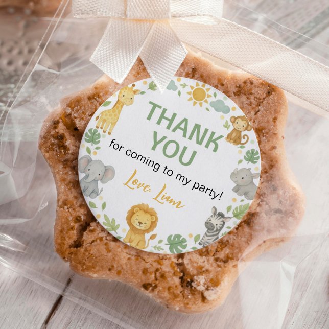 Sticker Rond Wild One Safari Birthday (Créateur téléchargé)