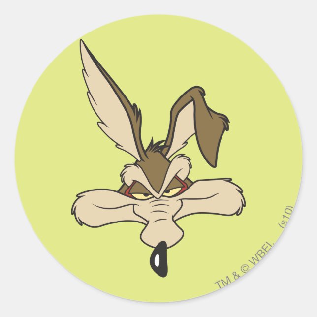 Sticker Rond WILE E. COYOTE™ Blessé à la tête (Devant)