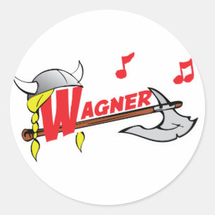 Sticker Rond Wilhelm Ricahrd Wagner - musicien allemand de