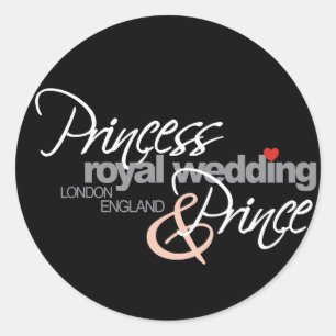 Sticker Rond William & Kate Mariage royal