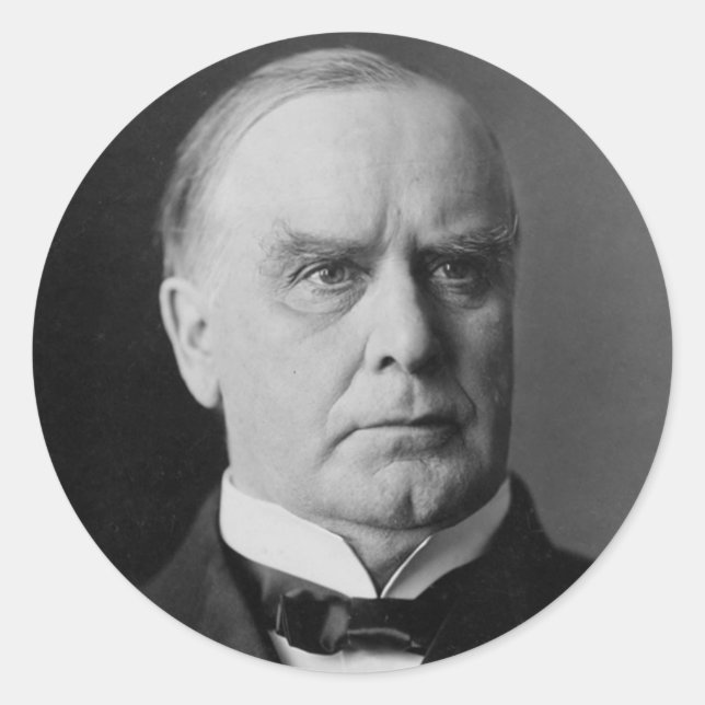 Sticker Rond William Mckinley (Devant)