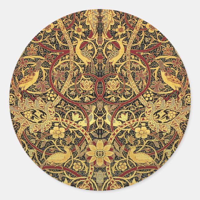 Sticker Rond William Morris Bullerswood Tapisserie Faux (Devant)