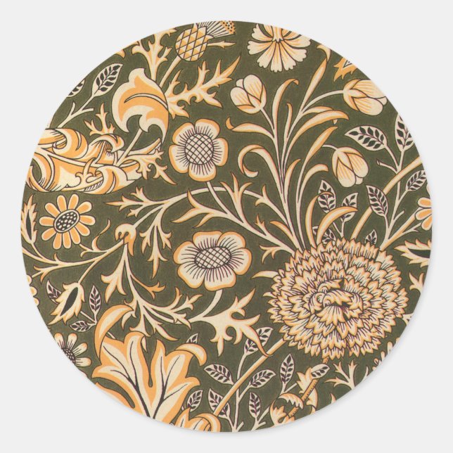 Sticker Rond William Morris Cherwell Motif de fond d'écran (Devant)