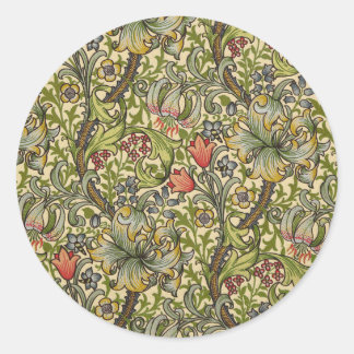 Sticker Rond William Morris Golden Lily