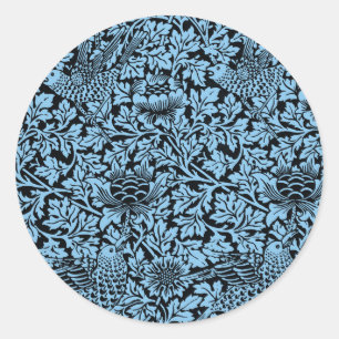 Sticker Rond William Morris Particularités Florales Anénome d'o