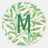 William Morris. Saumon. monogramme de verdure
