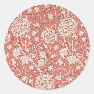 Sticker Rond William Morris Wild Tulip Classique Conception Vic