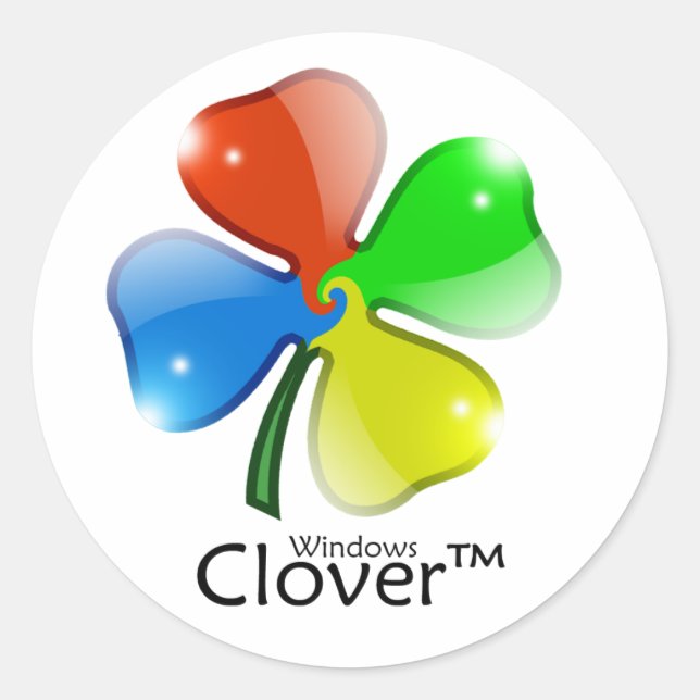 Sticker Rond Windows Clover Edition (Devant)