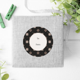 Sticker Rond Winter Nature Faune Noël nordique