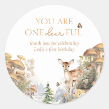 Winter Wonderland Cerf Premier anniversaire Merci