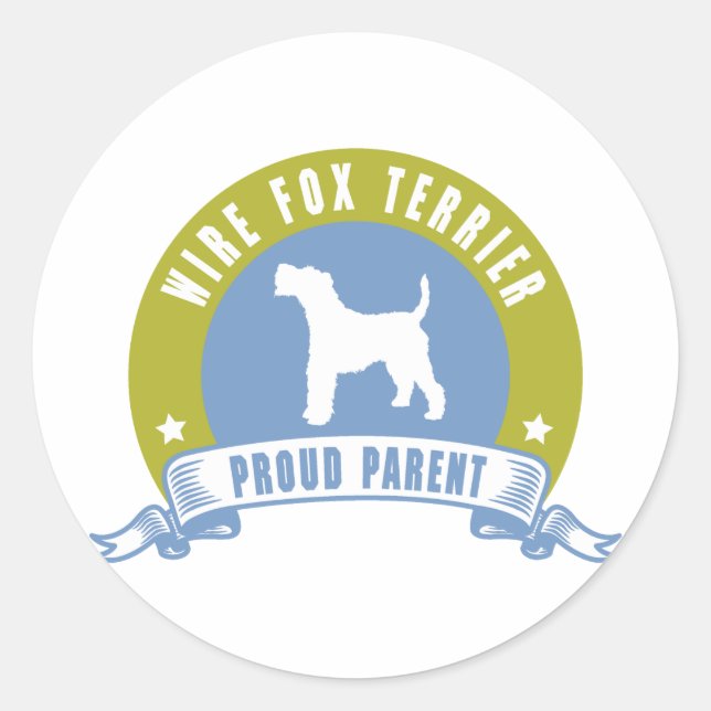 Sticker Rond Wire Fox Terrier (Devant)
