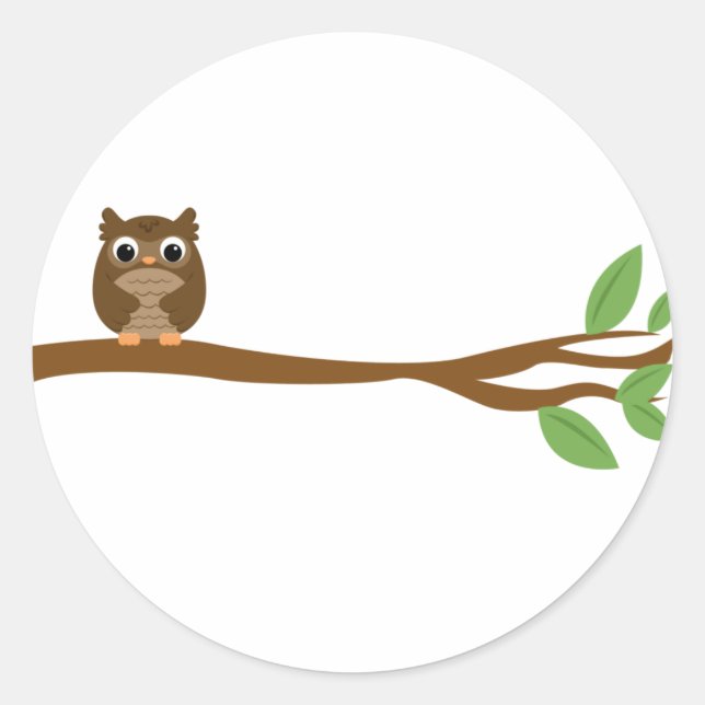 Sticker Rond Wise Owl (Devant)