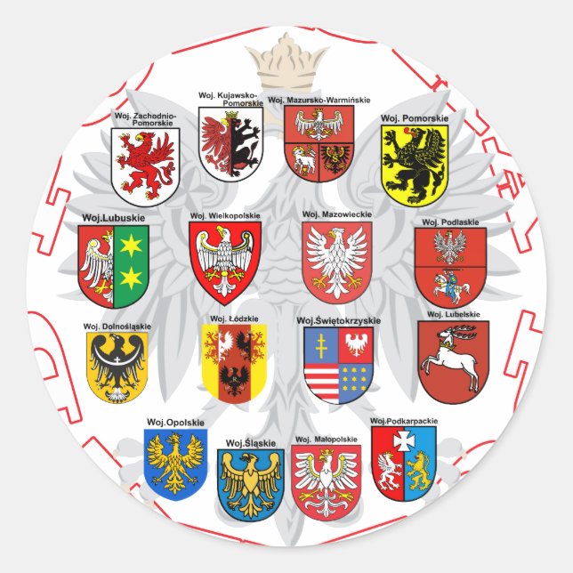 Sticker Rond Wojewodztwa Polski (Devant)