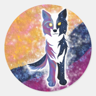 Sticker Rond Wolf Ciel Twilight