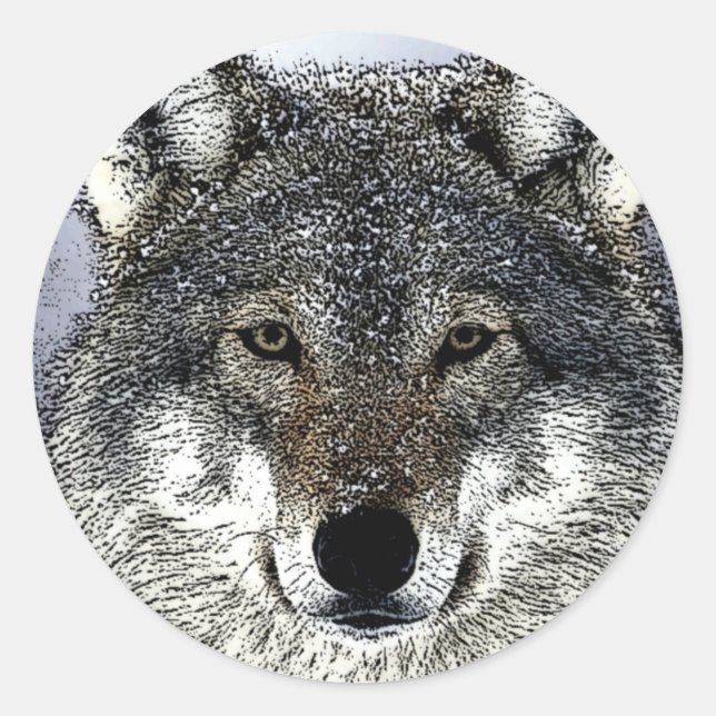Sticker Rond Wolf Eyes (Devant)