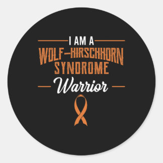 Sticker Rond Wolf-hirschhorn Syndrome Guerrier Sensibilisation 