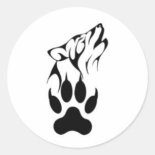 Sticker Rond Wolf produit classique
