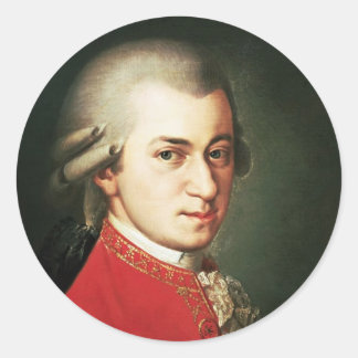 Sticker Rond Wolfgang Amadeus Mozart