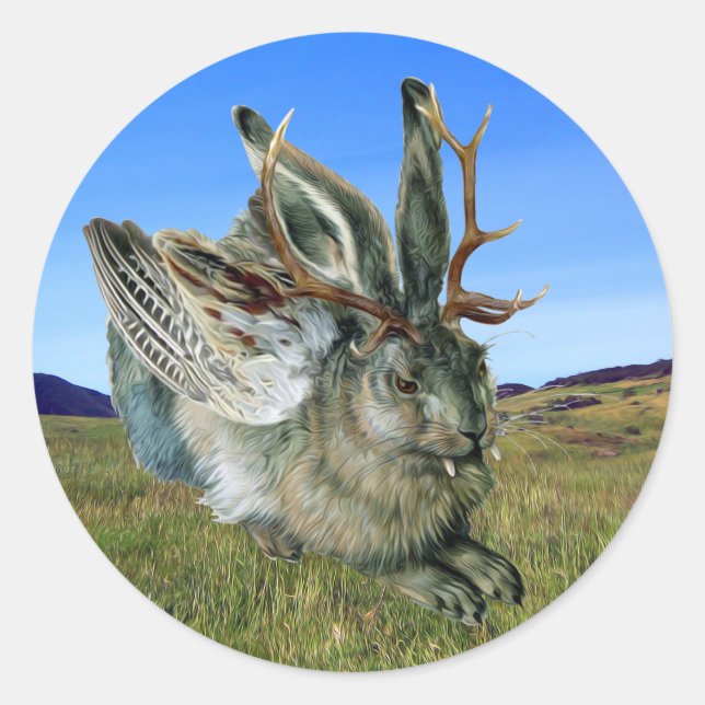 Sticker Rond Wolpertinger (Devant)