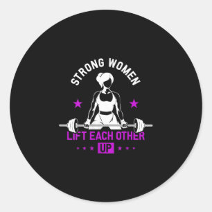 Sticker Rond Womens Bodybuilding Gym Workout And Funny Training