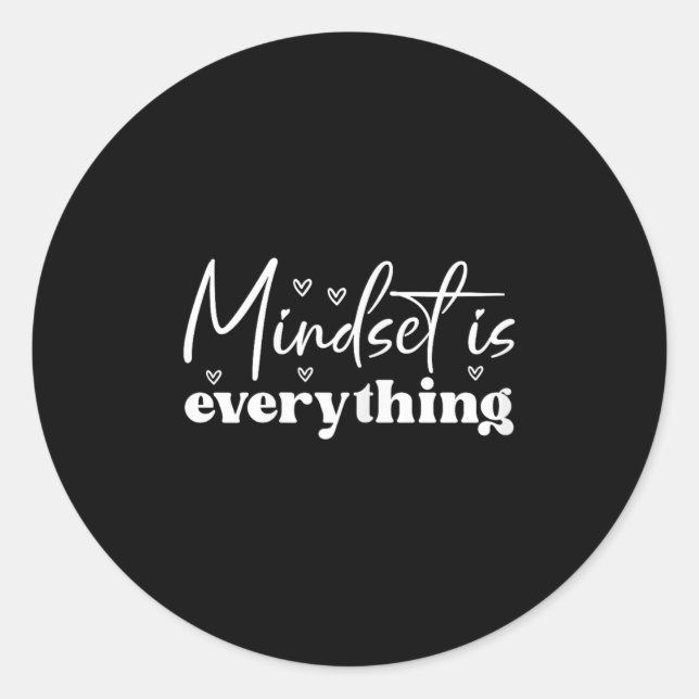 Sticker Rond Womens Everything Is Mindset Insrational Mind Moti (Devant)