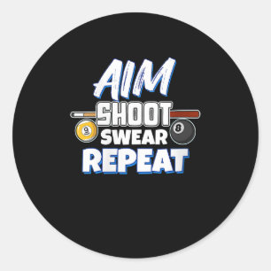 Sticker Rond Womens Funny Aim