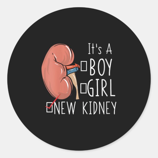 Sticker Rond Womens Kidney Transplant Surgery Recovery Quote It (Devant)