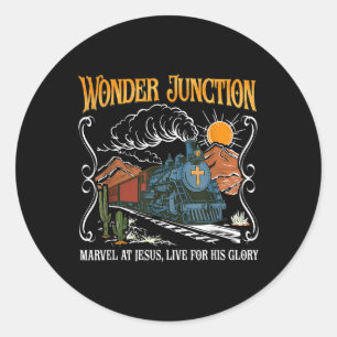 Sticker Rond Wonder Junction Marvel At Jésus Christian Été B